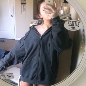 oversized zip up